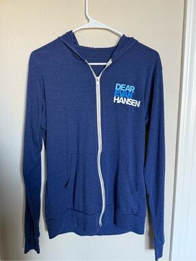 Dear Evan Hansen Broadway Tour Navy Zip Hoodie - Blue Logo
